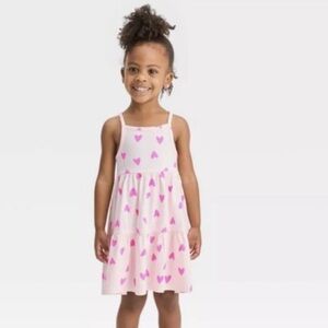 Cat & Jack Pink Heart Casual Dress